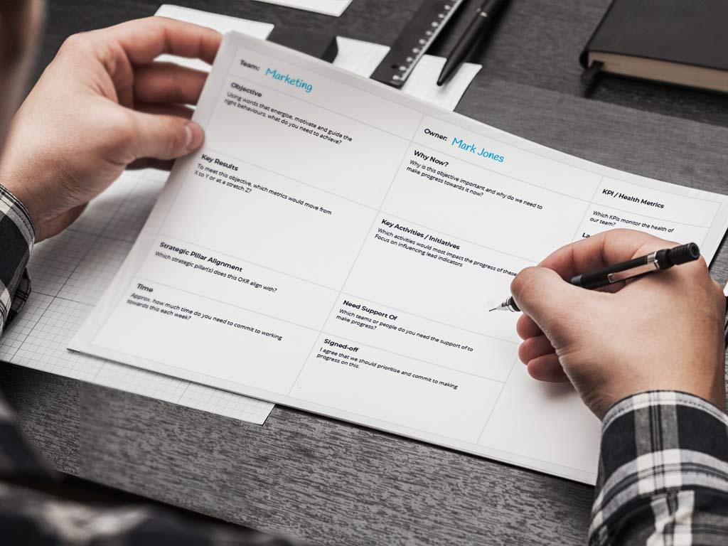 OKR Canvas Template For Planning OKRs In Teams And Companies